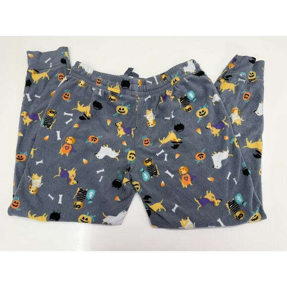 Jaclyn Intimates Womens PJ Jogger Pants Size XL Gray Halloween Dog Fleece - Picture 7 of 11